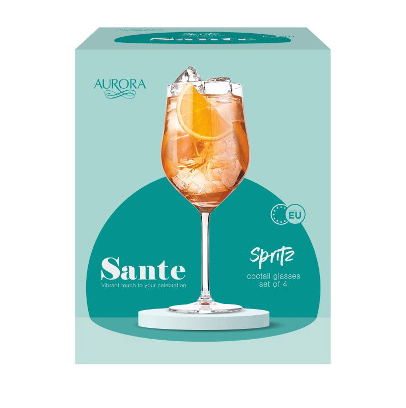 Kokteilių taurės AURORA SANTE SPRITZER, 630 ml, 4 vnt.