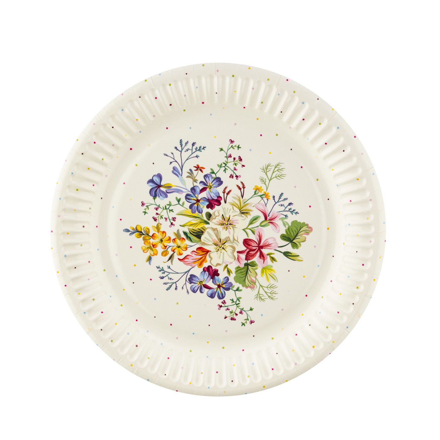 Vienkartinės lėkštės  ILAJA FLOWER, ø18 cm, 8 vnt