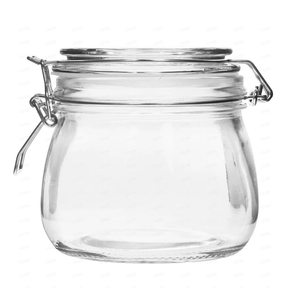 Stiklainis indas produktams laikyti su dangeliu 500 ml