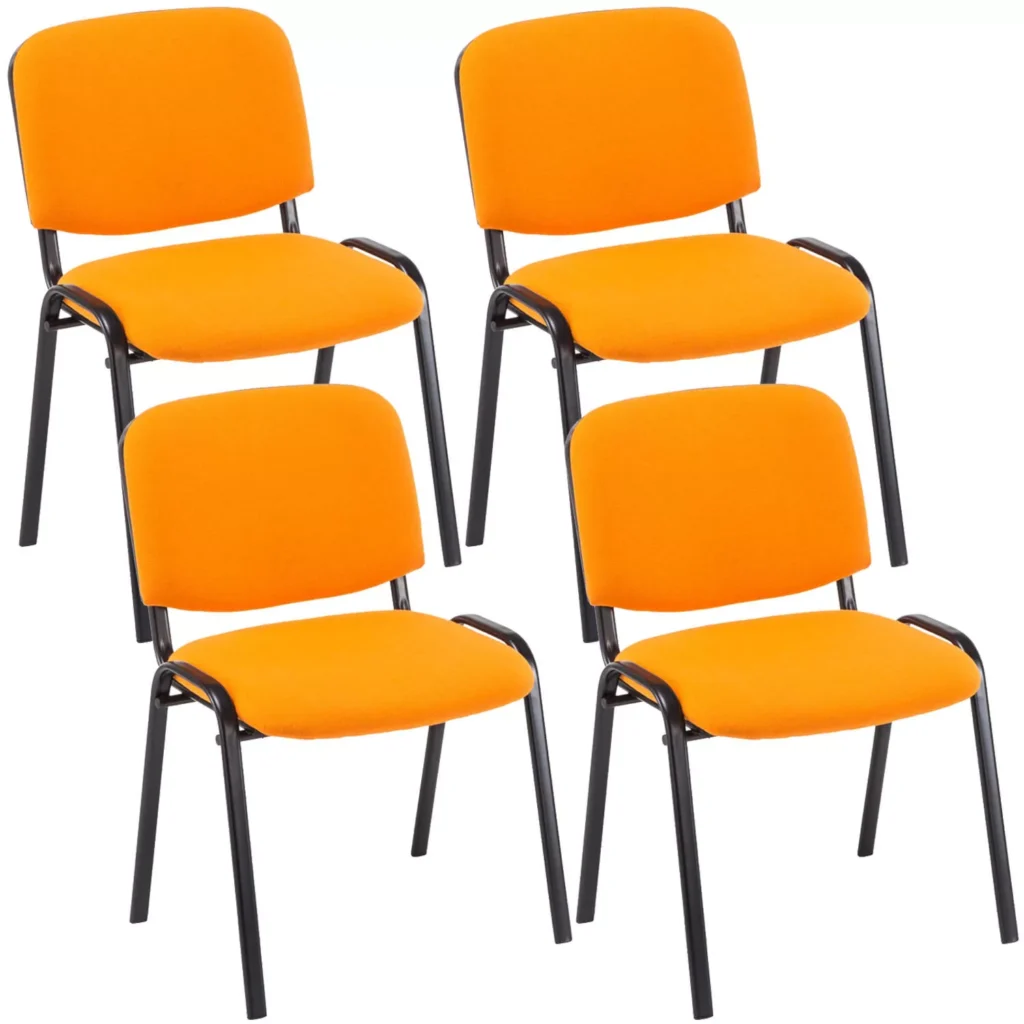 4 lankytojų kėdžių rinkinys "Ken" audinys