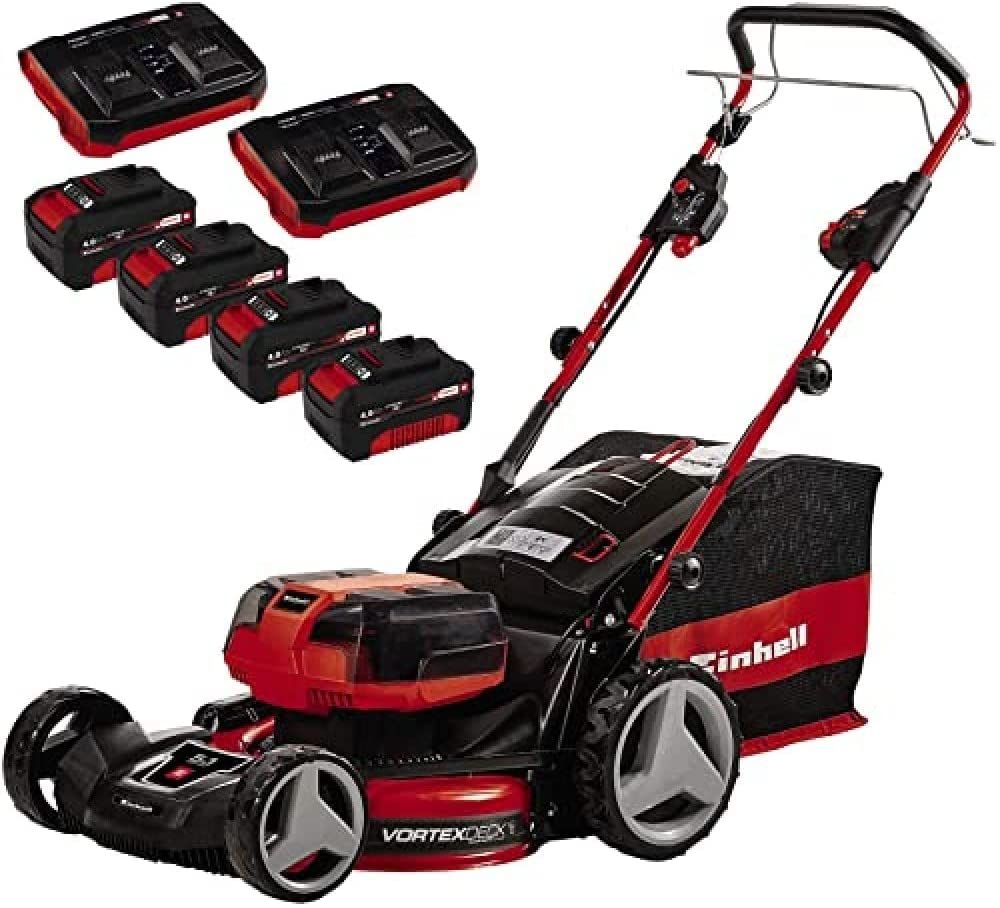 Akumuliatorinė vejapjovė EINHELL GP-CM 36/47 S HW Li, 2 x 18 V, 4 x 4,0 Ah, 47 cm, 75 l