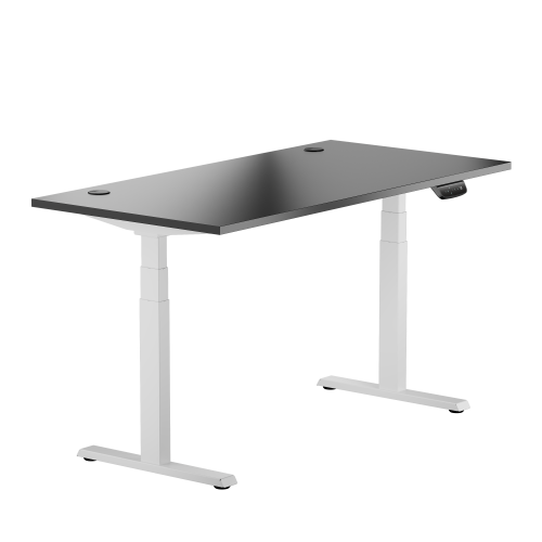 Reguliuojamo aukščio stalas Up Up Thor L, 150x75 cm, juoda/balta