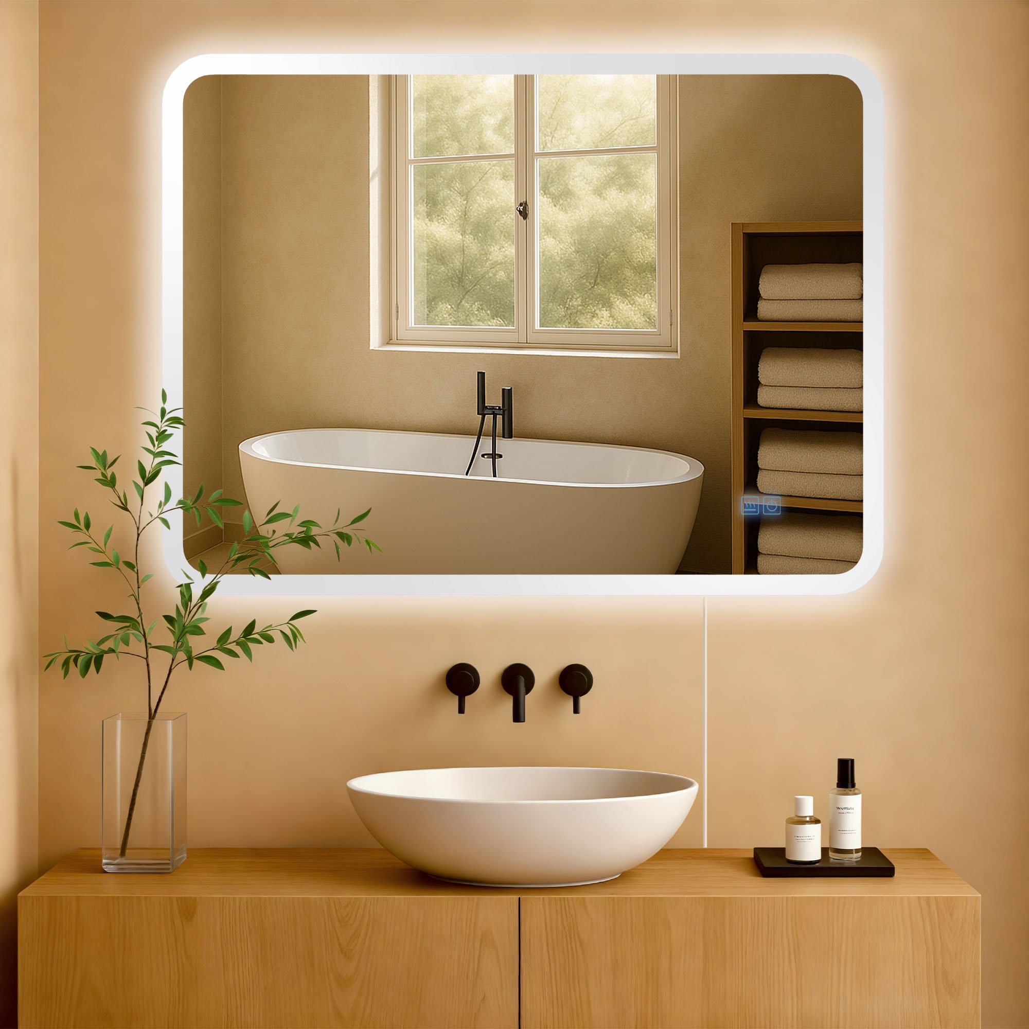 Vonios kambario veidrodis Jericho 60x80 be "Bluetooth