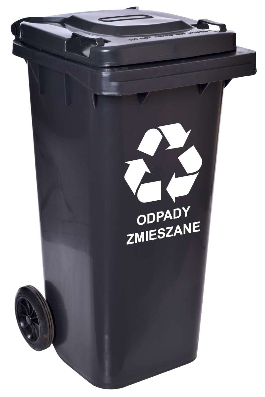 Atliekų konteineris 120L šiukšliadėžė juoda