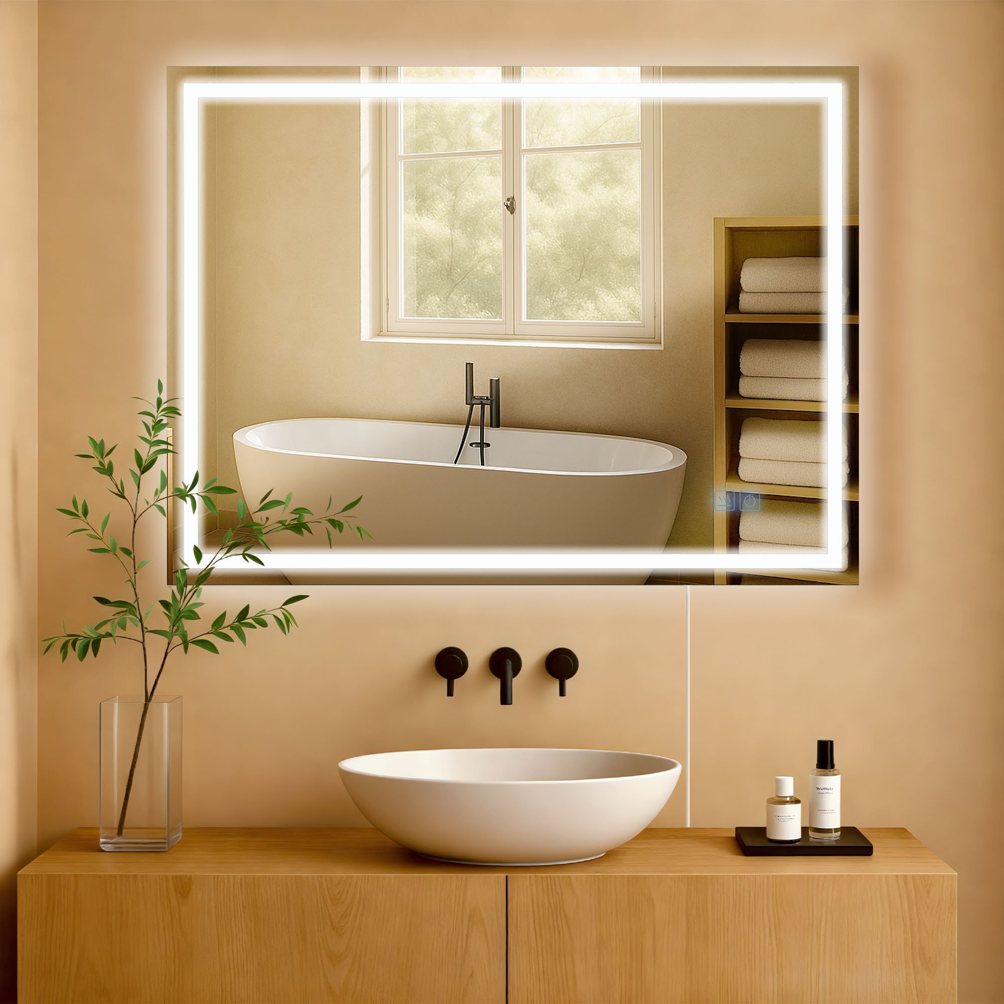 Vonios veidrodis Jaffrey 60x80 ohne Bluetooth