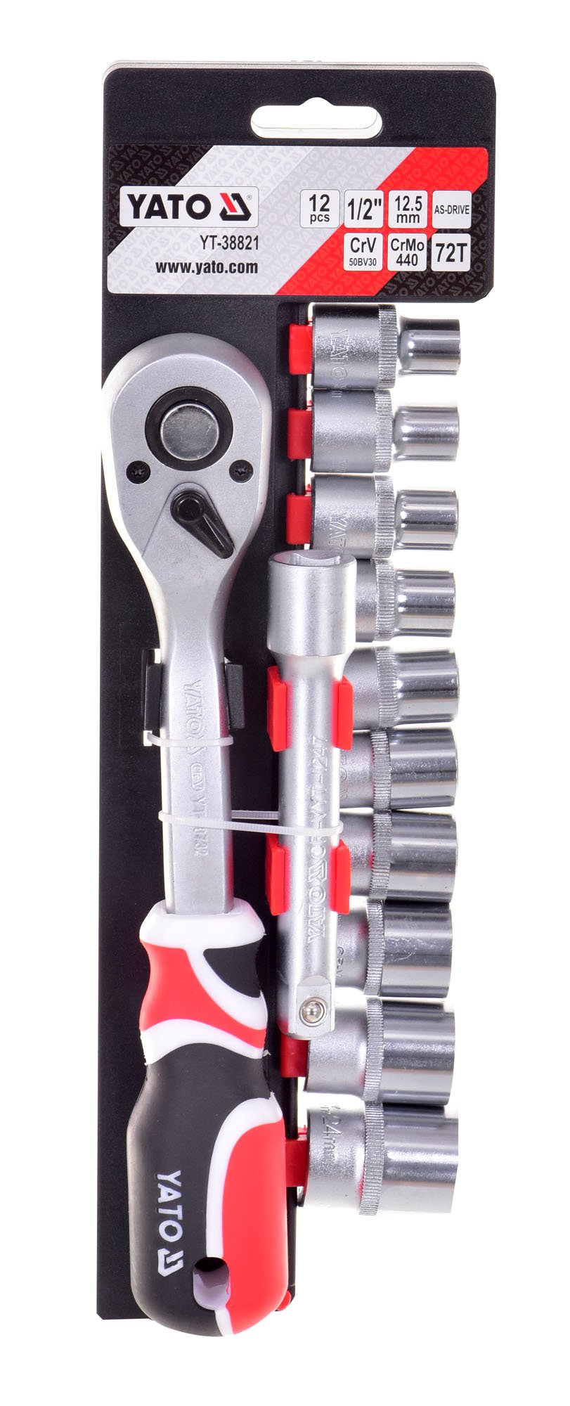Yato YT-38821 Socket wrench set 12 pc(s)