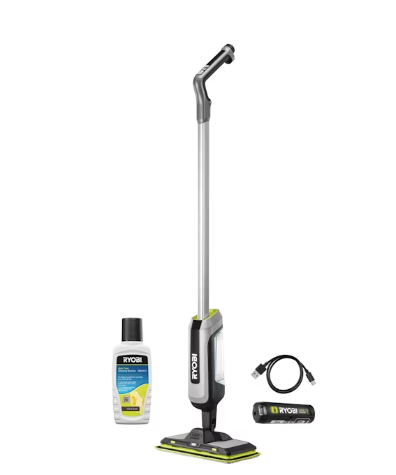 Grindų plovimo šepetys su purkštuku RYOBI RSM4-120G, 4V USB LITHIUM