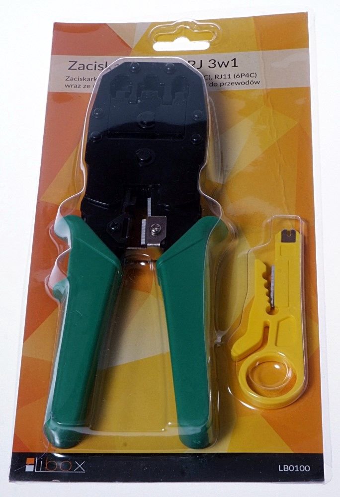 Libox RJ11/RJ12/RJ45 + stripper (LB0100) plug clamp