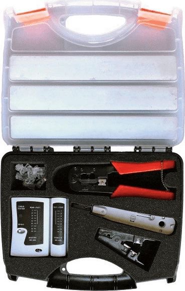 Alantec Set of installer tools in case (tester, knife LSA, clamper, strapper, RJ45 plugs) -NI038