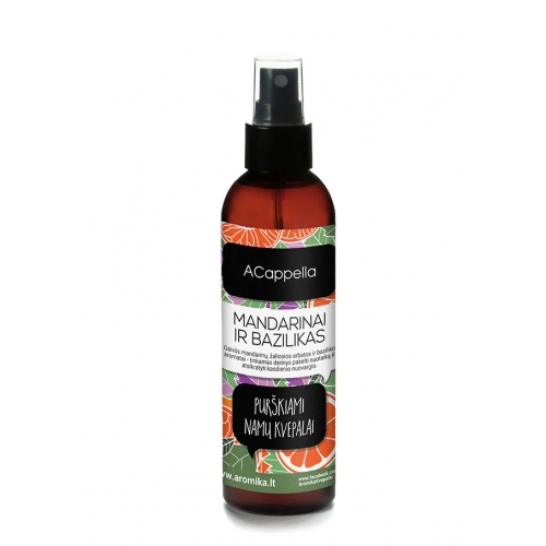 Acappella Purškiamas namų kvapas Home Parfume 200ml, Mandarinai ir bazilikas