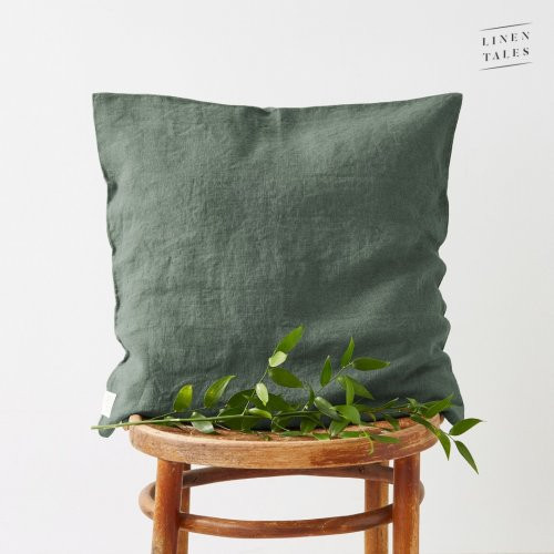 Linen Tales Linen Cushion Cover Lininis pagalvėlės užvalkalas, Forest Green