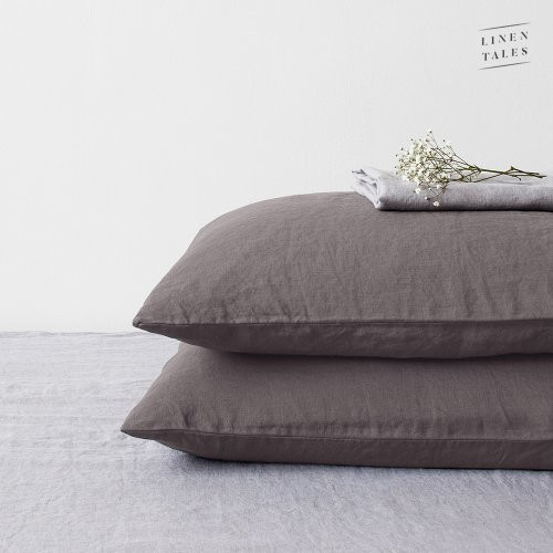 Linen Tales Linen Pillowcase Lininis pagalvės užvalkalas, Dark Grey