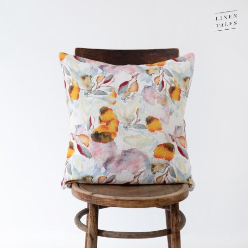 Linen Tales Linen Cushion Cover Lininis pagalvėlės užvalkalas, Orange Flow