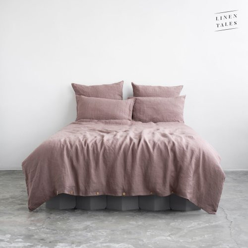 Linen Tales Ashes of Roses Linen Duvet Cover Set Lininis patalynės užvalkalų komplektas, 200x200 50x70*2