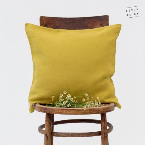 Linen Tales Linen Cushion Cover Lininis pagalvėlės užvalkalas, Lemon Curry