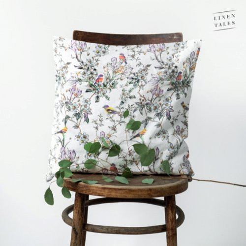 Linen Tales Linen Cushion Cover Lininis pagalvėlės užvalkalas, Birds Linen
