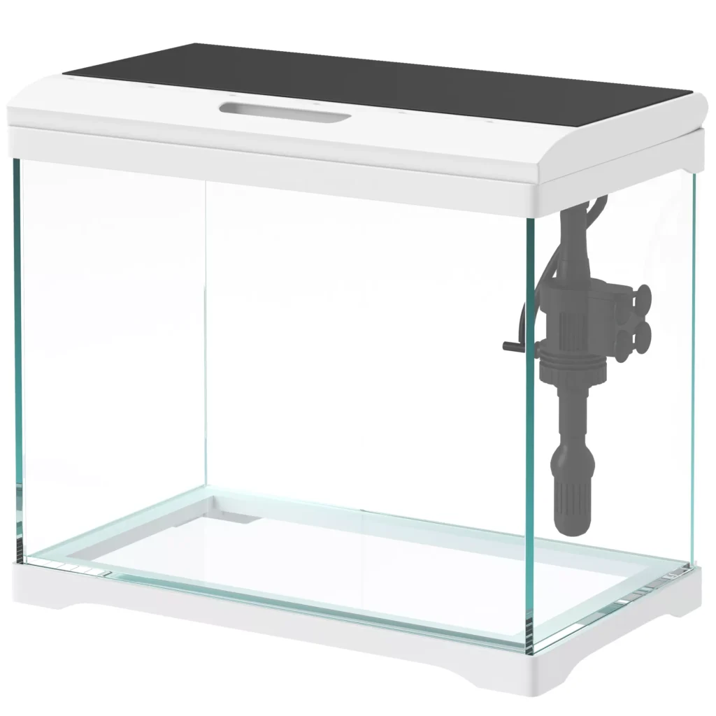 Akvariumas su LED apšvietimu, filtravimo sistema, 17L