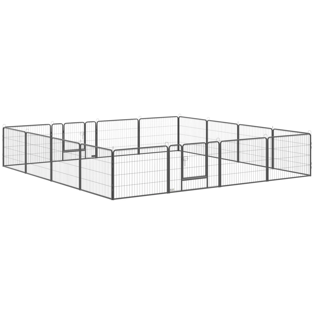 Sulankstoma metalinė tvorelė augintiniams 16 segmentų 60 cm