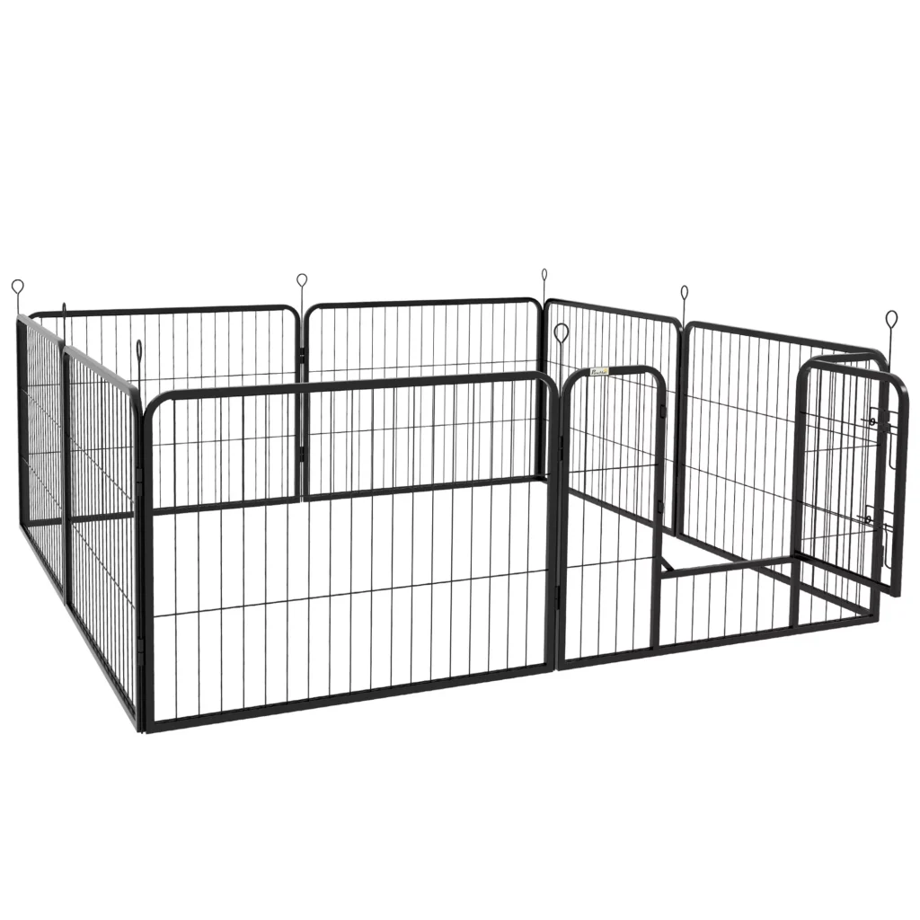 Metalinė sulankstoma tvorelė augintiniams 8 skydai 60 x 80 cm