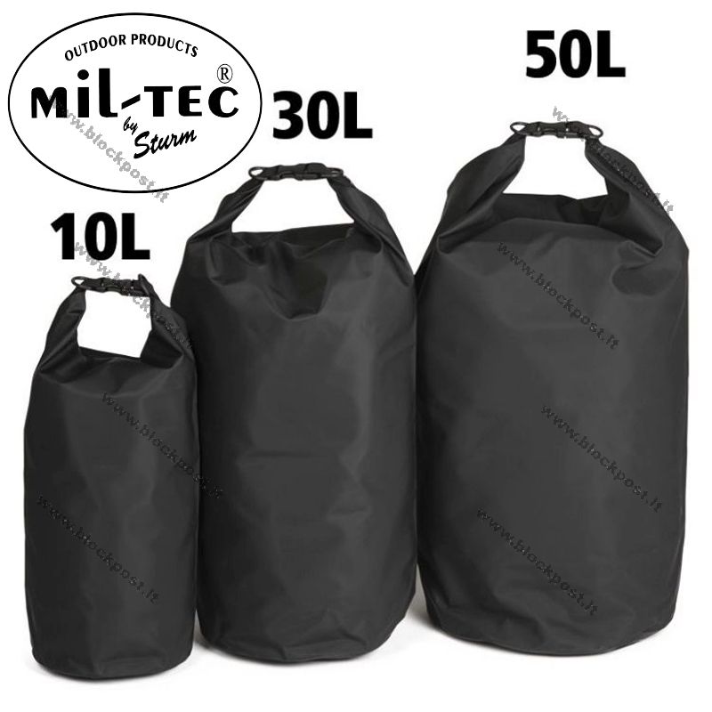 Mil-tec neperšlampantis maišas juodas 10l .
