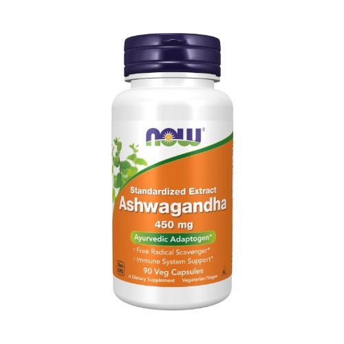 NOW Ashwagandha 450mg, 90 kapsulių