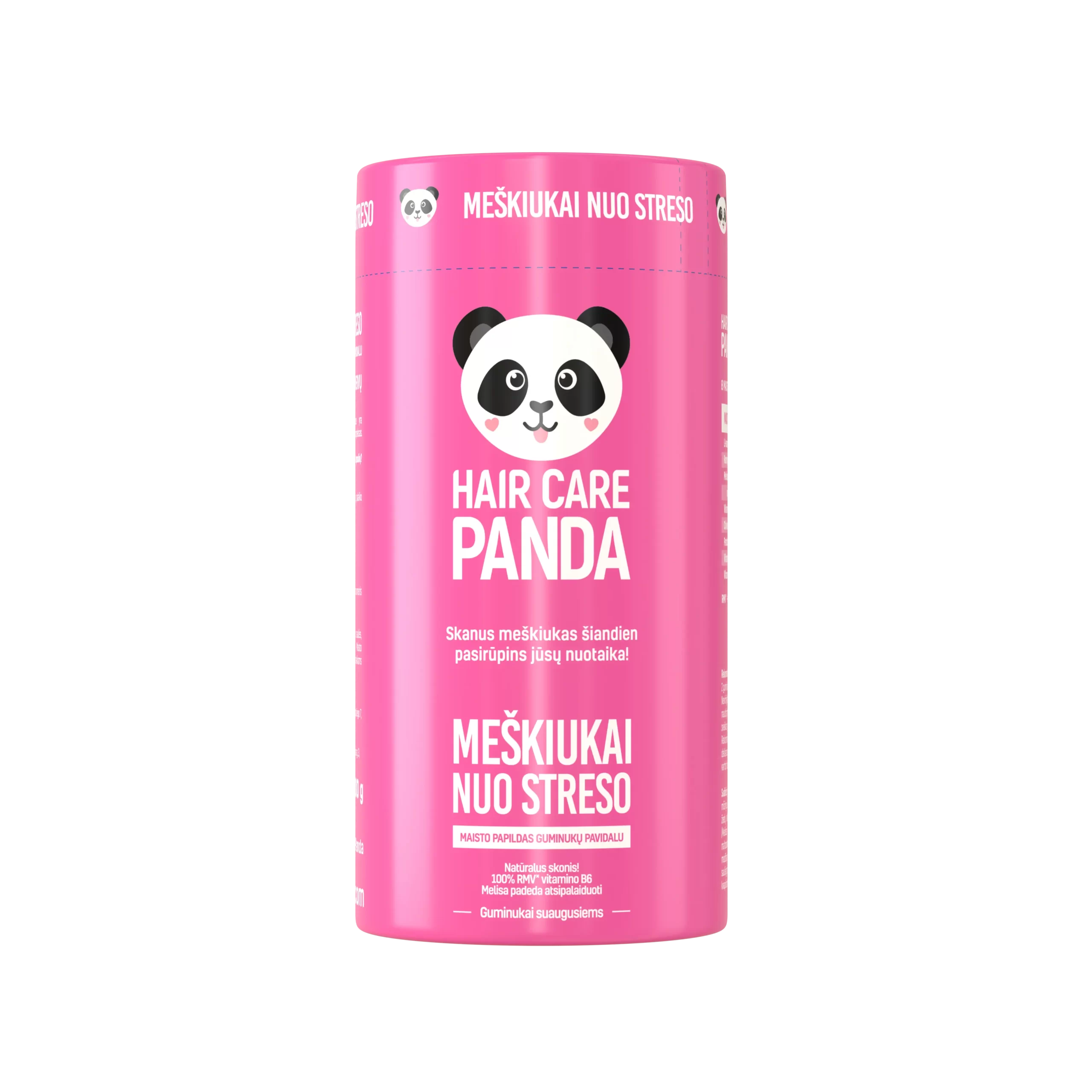 HAIR CARE PANDA Meškiukai nuo streso, 60 guminukų