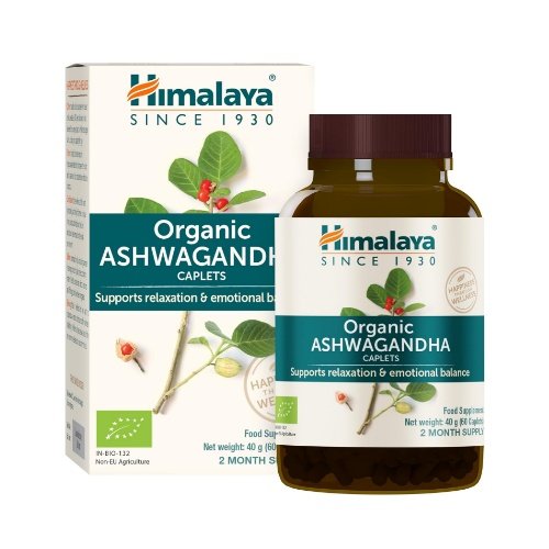 Himalaya Organic Ashwagandha (Ašvaganda), 60 kapsulių