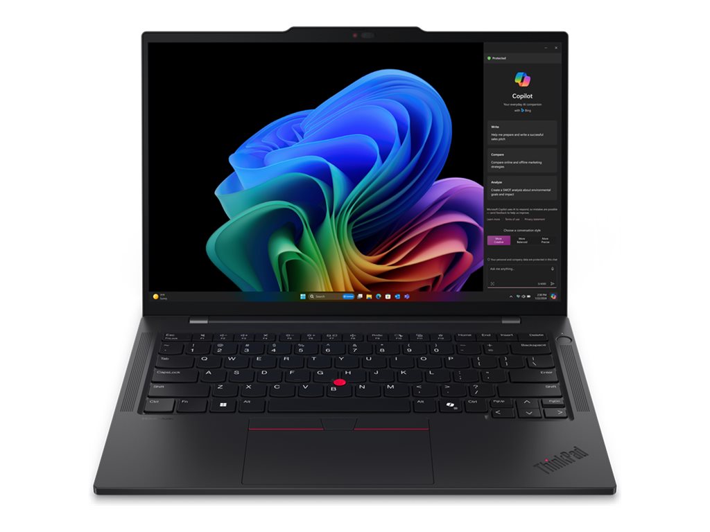 Lenovo ThinkPad T14s | Black | 14 " | IPS | WUXGA | 1920 x 1200 pixels | Anti-glare | Snapdragon X Elite | X1E-78-100 | 32 GB | Soldered LPDDR5x | Solid-state drive capacity 1000 GB | Qualcomm Adreno GPU | Windows 11 Pro | 802.11be | Bluetooth version 5.3 | Keyboard language Nordic | Keyboard backlit | Warranty 36 month(s) | Battery warranty 12 month(s)