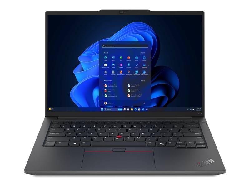 Lenovo | ThinkPad E14 | Black | 14 " | IPS | WUXGA | 1920 x 1200 pixels | Anti-glare | Intel Core U7 | 155H | 16 GB | SO-DIMM DDR5 | Solid-state drive capacity 512 GB | Intel Arc Graphics | Windows 11 Pro | 802.11ax | Bluetooth version 5.3 | Keyboard language English | Keyboard backlit | Warranty 24 month(s) | Battery warranty 12 month(s)