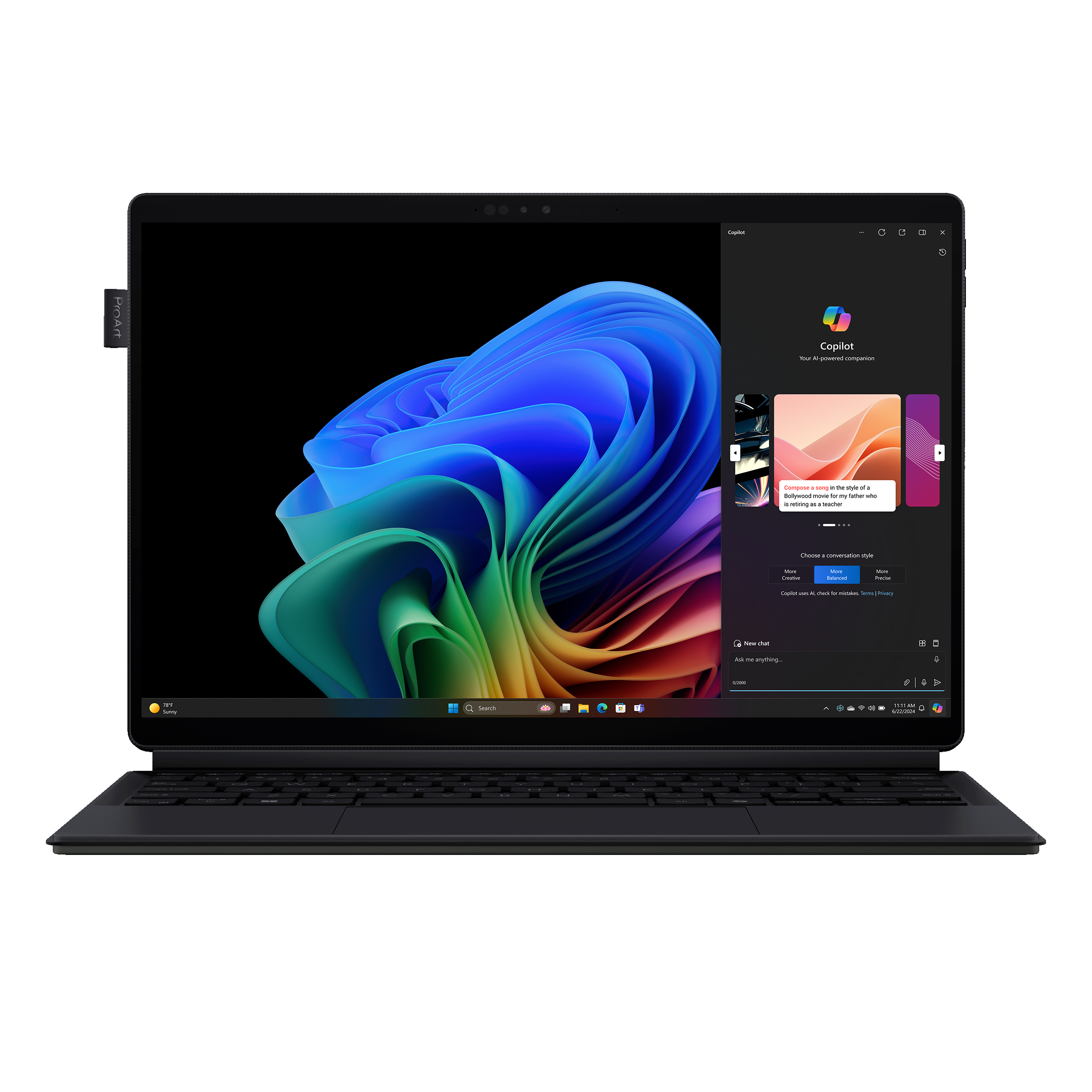 Asus ProArt PZ13 HT5306QA-LX004W | Black | 13.3 " | OLED | Touchscreen | 2880 x 1800 pixels | 60 Hz | Glossy | Snapdragon X Plus | X1P-42-100 | 16 GB | LPDDR5X | Qualcomm Adreno GPU | Windows 11 Home | Wi-Fi 7 (802.11be) (Tri-band) | Bluetooth version 5.4 | Keyboard language US