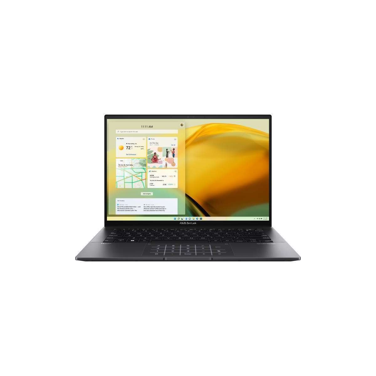 Asus Zenbook 14 OLED UM3402YA-KM774W | Jade Black | 14 " | OLED | 2.8K | 2880 x 1800 pixels | AMD Ryzen 5 | 7430U | 16 GB | LPDDR4X | Solid-state drive capacity 512 GB | AMD Radeon Graphics | Windows 11 Home | 802.11ax | Bluetooth version 5.3 | Keyboard language English | Keyboard backlit | Warranty 24 month(s)