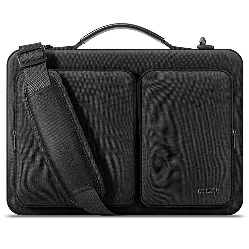 Juodas nešiojamo kompiuterio krepšys "Tech-Protect Defender Bag Laptop 13-14"