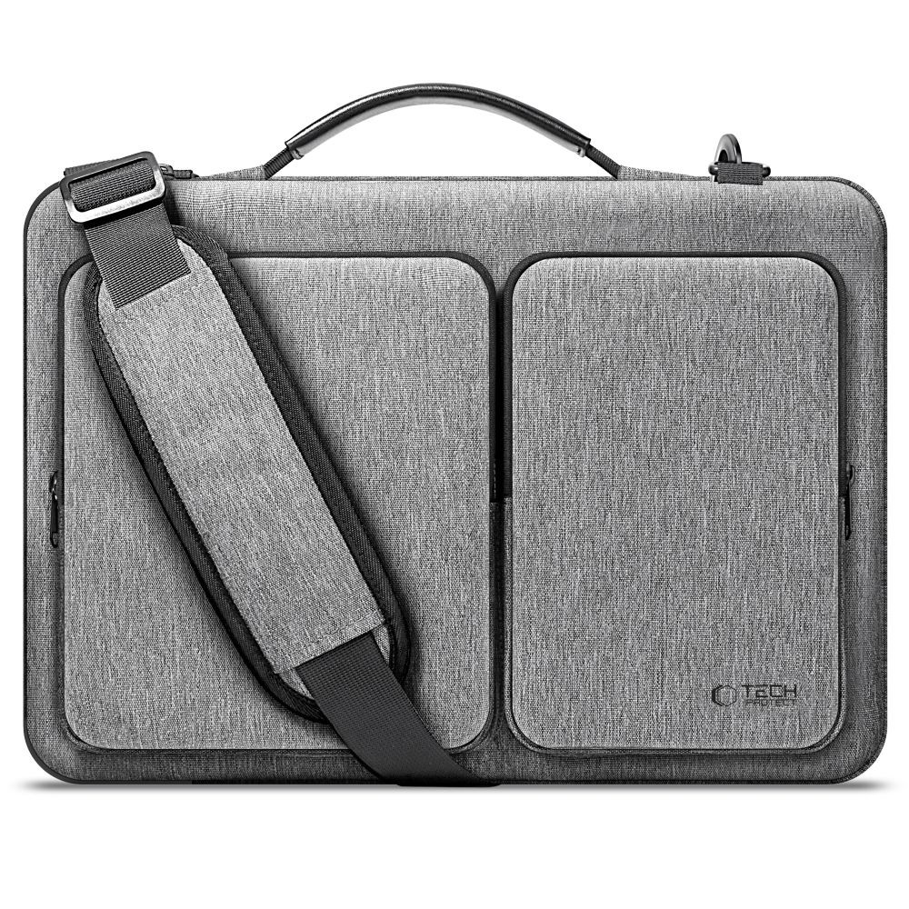 Pilkas nešiojamo kompiuterio krepšys "Tech-Protect Defender Bag Laptop 13-14"