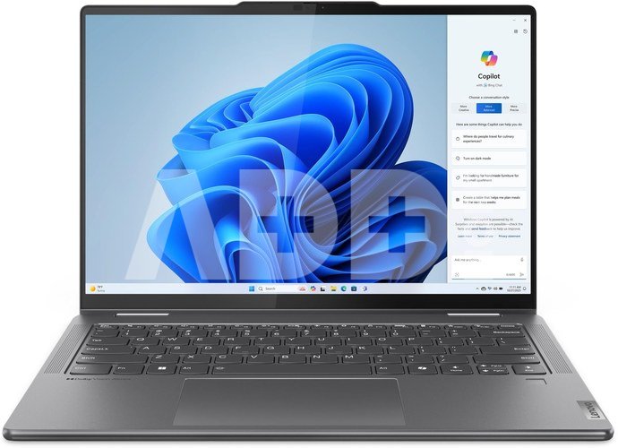 Lenovo Yoga 7 2-in-1 14IML9 | Storm Grey | 14 " | OLED | Touchscreen | WUXGA | 1920 x 1200 pixels | Glossy | Intel Core Ultra 5 | 125H | 16 GB | Soldered LPDDR5x | Solid-state drive capacity 512 GB | Intel Arc Graphics | Windows 11 Home | 802.11ax | Bluetooth version 5.3 | Keyboard language English | Keyboard backlit | Warranty 24 month(s) | Battery warranty 12 month(s)