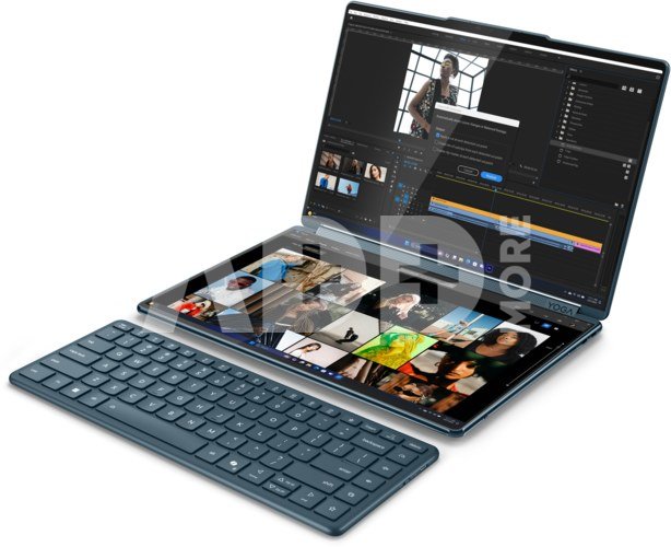 Lenovo Yoga Book 9 14IAH10 | Tidal Teal | 2x14 " | OLED | Touchscreen | 2.8K WQXGA+ | 2880 x 1800 pixels | Glossy | Intel Core Ultra 7 | 255H | 32 GB | Soldered LPDDR5x | Solid-state drive capacity 1000 GB | Intel Arc Graphics | Windows 11 Pro | 802.11be | Bluetooth version 5.4 | Keyboard language Nordic | Keyboard backlit | Warranty 24 month(s) | Battery warranty 12 month(s)