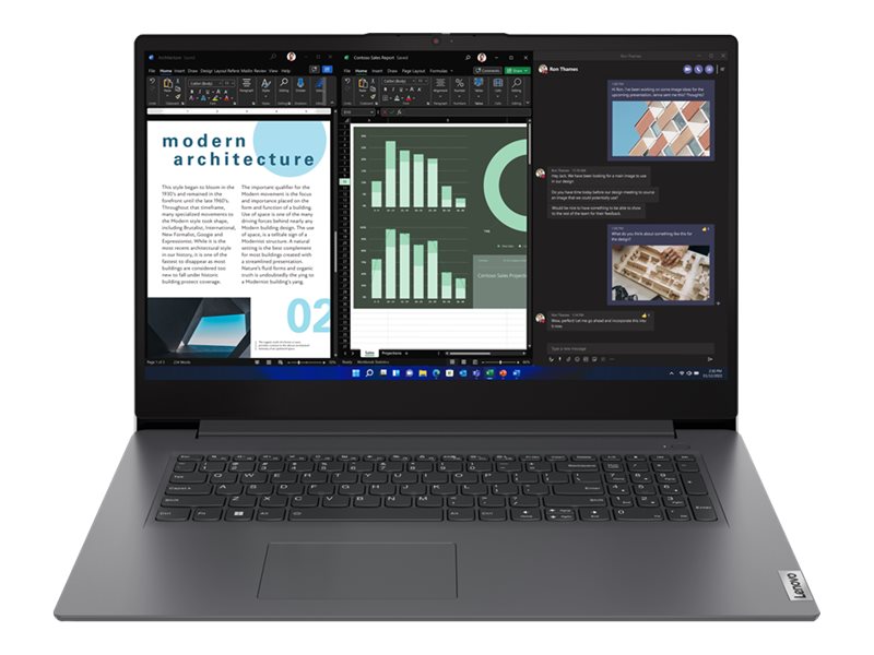 Lenovo Essential V17 IRU | Iron Grey | 17.3 " | IPS | FHD | 1920 x 1080 pixels | Anti-glare | Intel Core i5 | i5-13420H | 16 GB | Soldered DDR4 | 256 GB | Intel UHD Graphics | Windows 11 Pro | 802.11ax | 5.2 | English | Warranty 24 month(s) | Battery warranty 12 month(s)