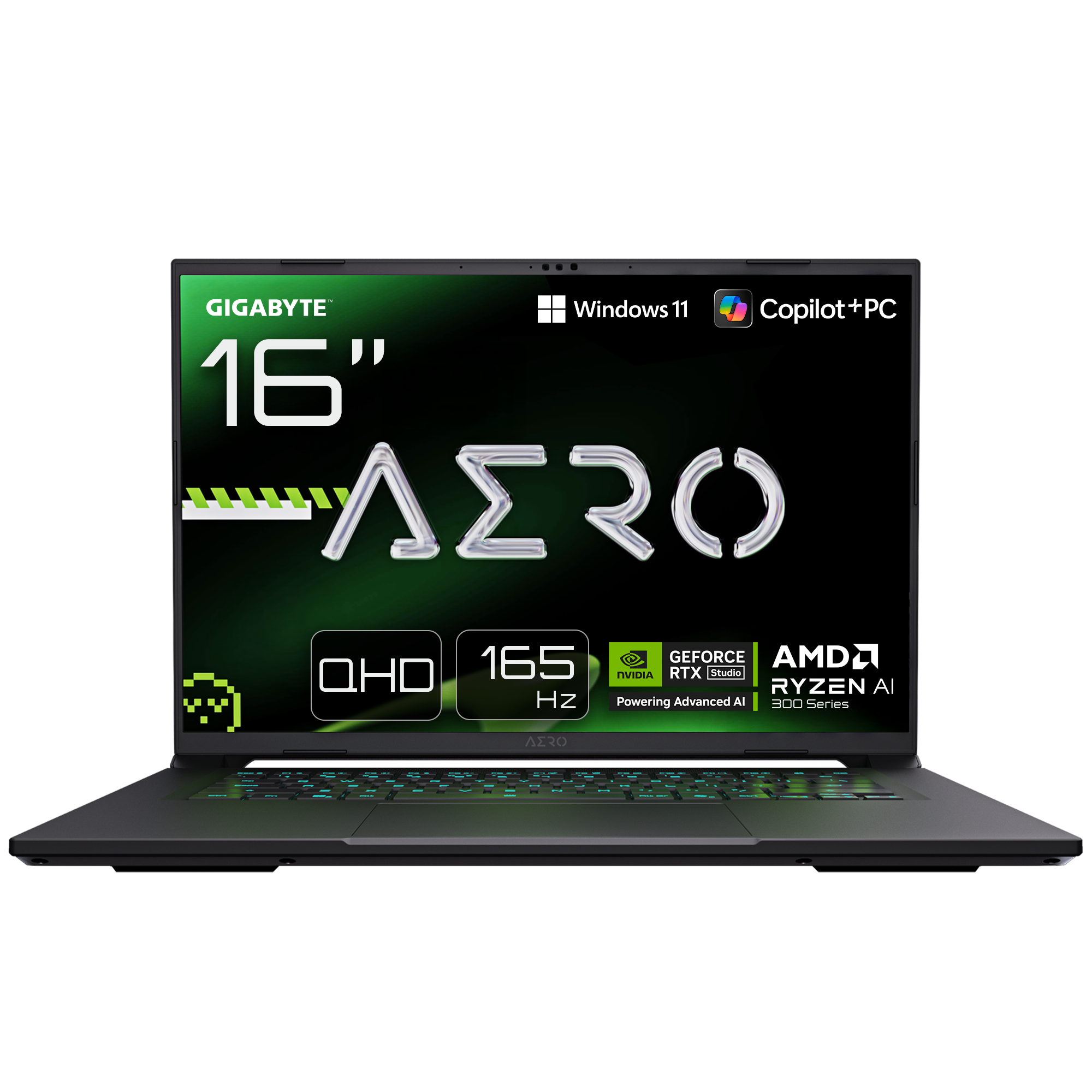 Gigabyte AERO X16 2WHA3EEC64AH 16" QHD AMD R9 HX 370/32GB/1TB/RTX 5070/Win11 Home/ENG kbd/2Y Warranty | Gigabyte