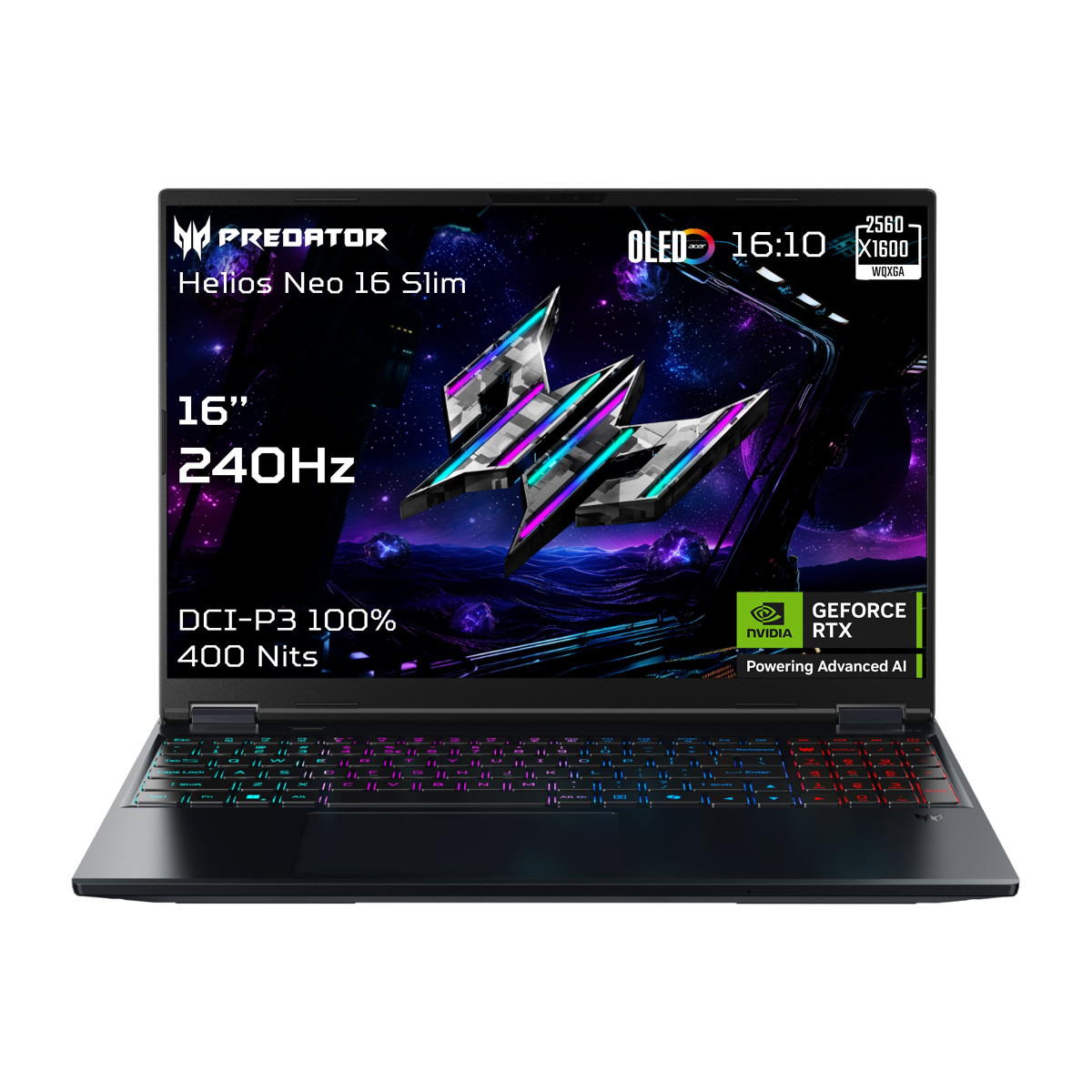 Acer | Predator Helios Neo 16S AI PHN16S-71-95J5 | Black | 16 " | OLED | WQXGA | 240 Hz | Intel Core U9 | 275HX | 64 GB | DDR5