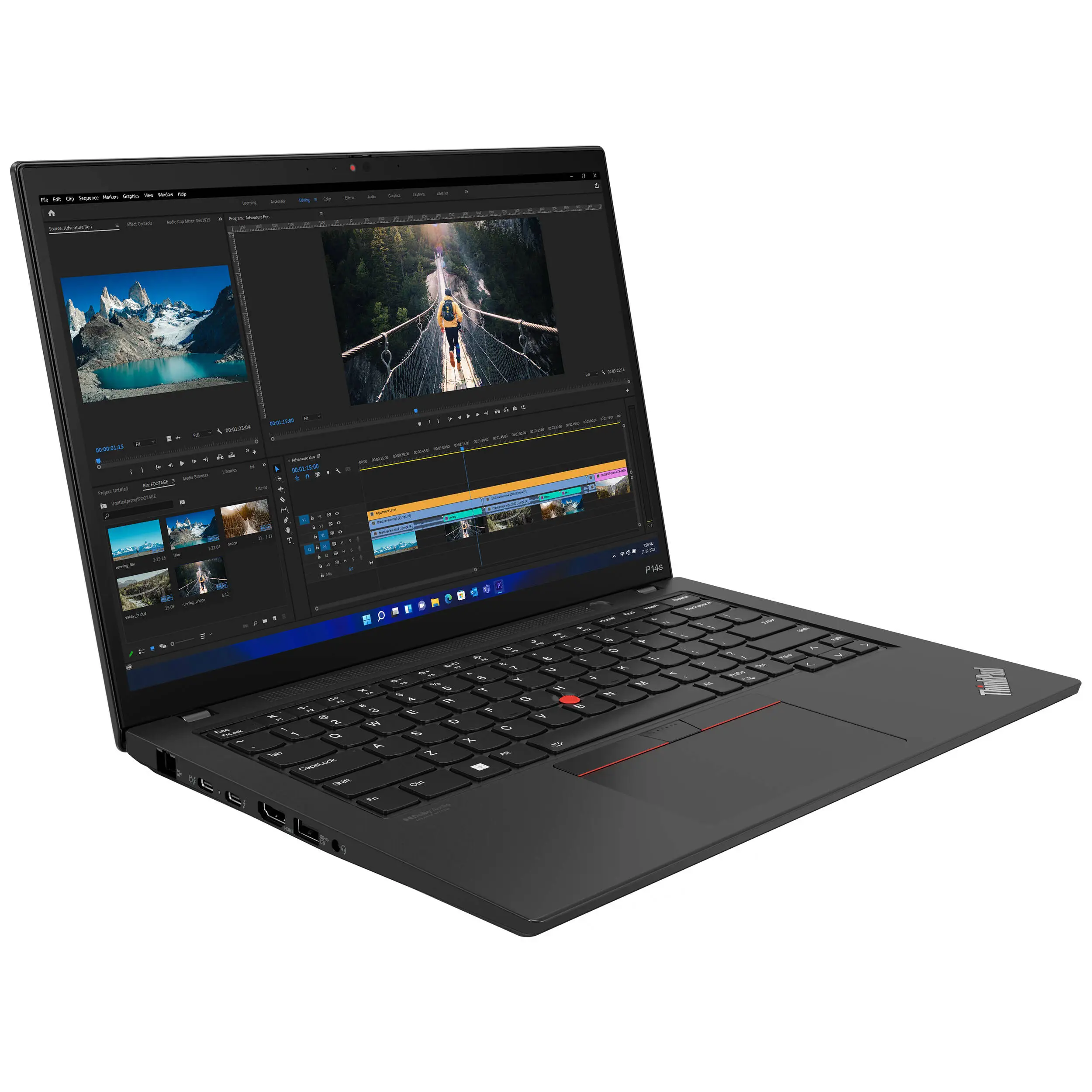 LENOVO THINKPAD P14S G4 Gen 4 4C+8c i5-1340P, 16GB, 256GB SSD, M.2, 1920 x 1200 Multitouch, Windows 11 Home, Black, NORDICS Keyboard