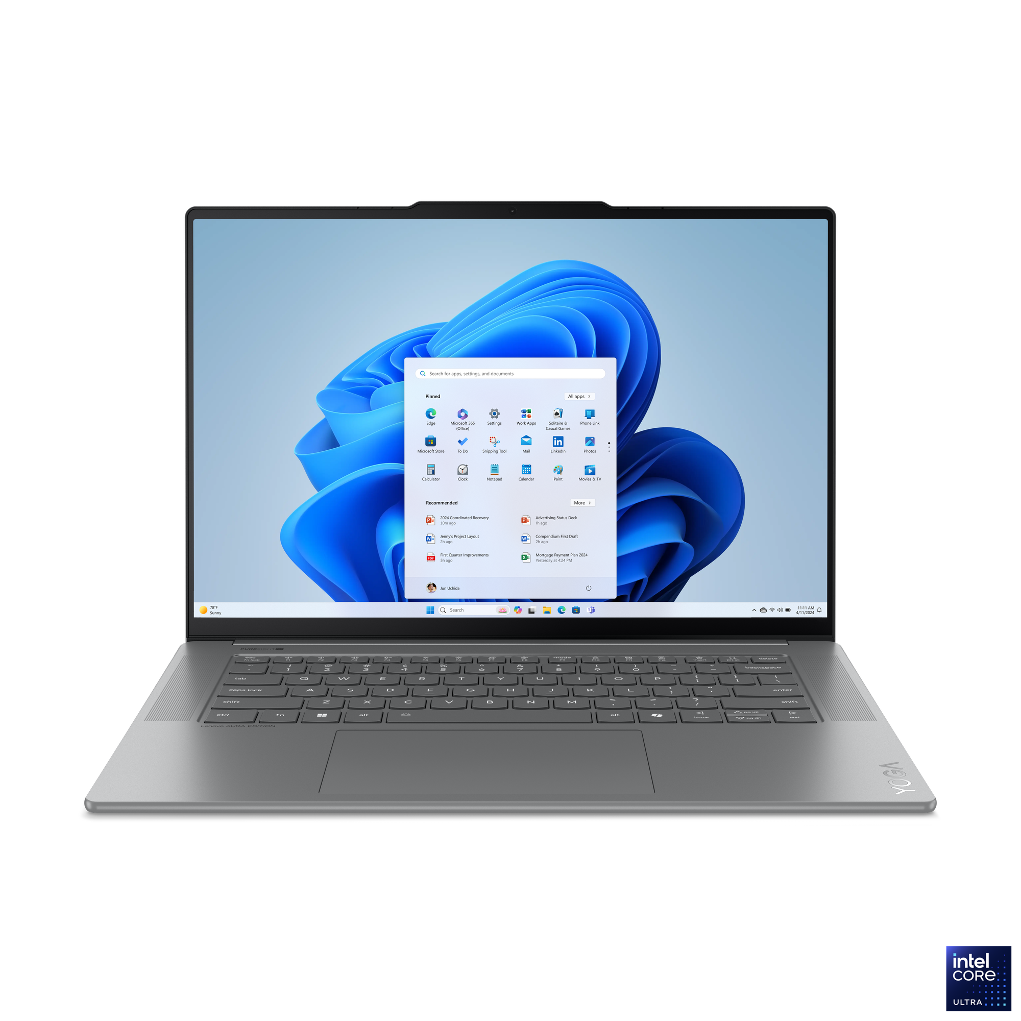 Lenovo Yoga Slim 7 15ILL9 | Luna Grey | 15.3 " | IPS | Touchscreen | WQXGA+ | 2880 x 1800 pixels | Glossy | Intel Core Ultra 7 | 256V | 16 GB | Soldered LPDDR5x | Solid-state drive capacity 1000 GB | Intel Arc Graphics | Windows 11 Home | 802.11be | Bluetooth version 5.4 | Keyboard language English | Keyboard backlit | Warranty 24 month(s) | Battery warranty 12 month(s)