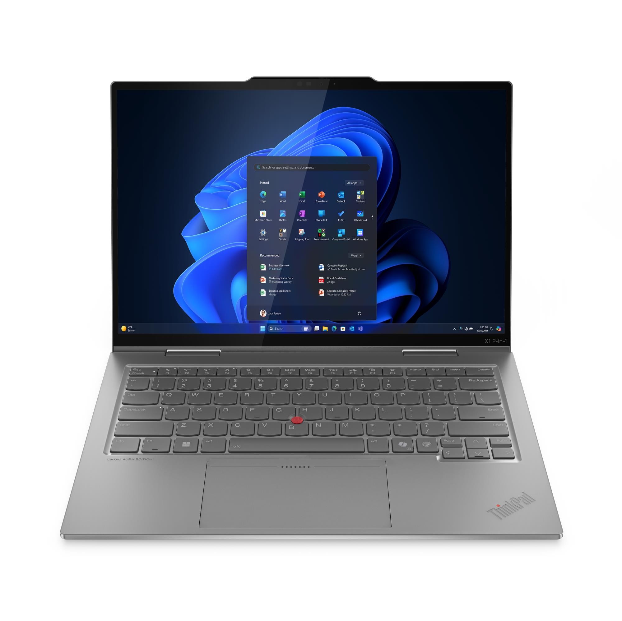 Lenovo ThinkPad X1 2-in-1 G10 | Grey | 14 " | IPS | Touchscreen | WUXGA | 1920 x 1200 pixels | Anti-glare | Intel Core Ultra 7 | 255U | 32 GB | Soldered LPDDR5x | Solid-state drive capacity 1000 GB | Intel Graphics | Windows 11 Pro | 802.11ax | Bluetooth version 5.3 | LTE Upgradable | Keyboard language Nordic | Keyboard backlit | Warranty 36 month(s) | Battery warranty 12 month(s)