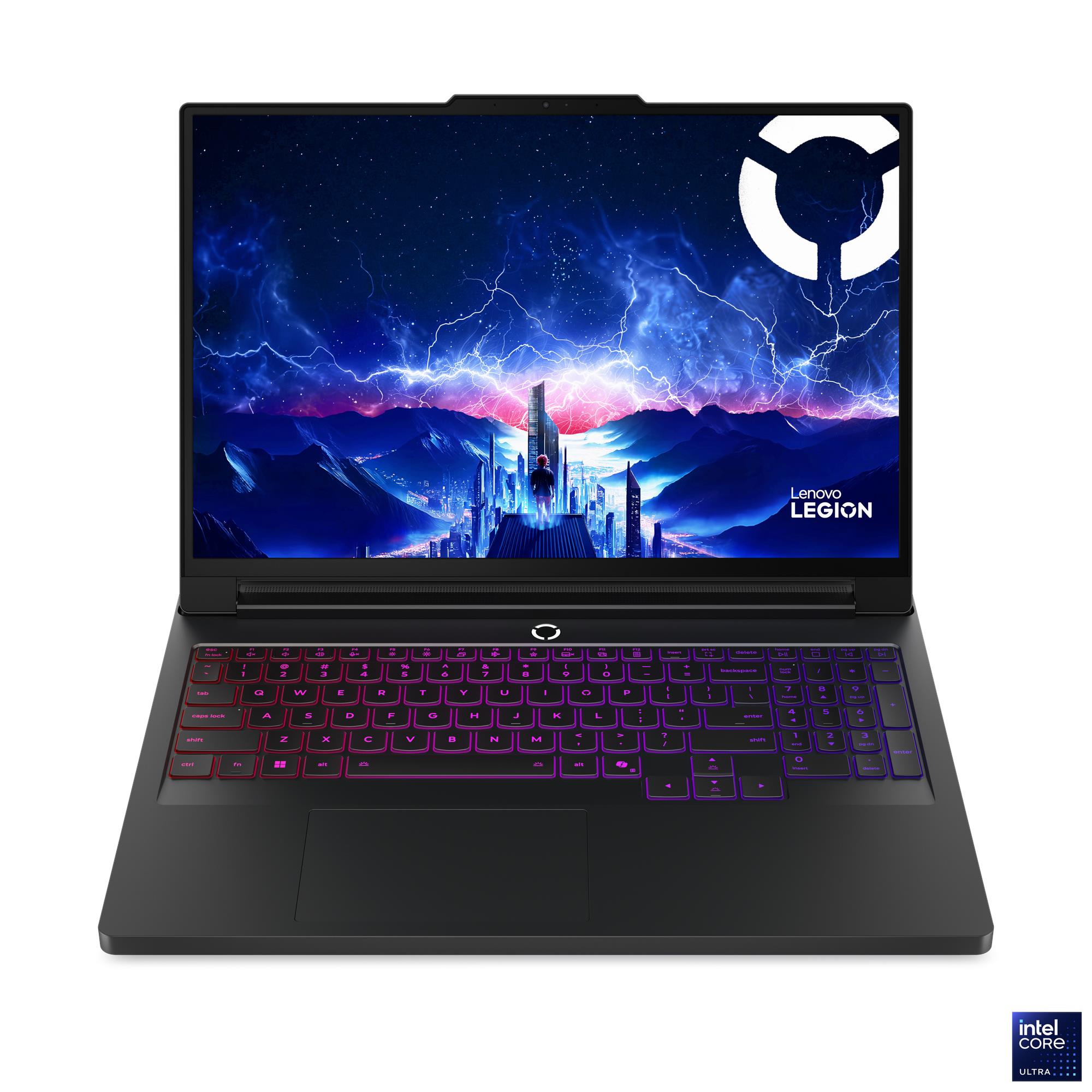 Lenovo Legion Pro 7 16IAX10H | Eclipse Black | 16 " | OLED | WQXGA | 2560 x 1600 pixels | Intel Core Ultra 9 | 275HX | 32 GB | CSODIMM DDR5 | Solid-state drive capacity 2x1000 GB | NVIDIA GeForce RTX 5080 | GDDR7 | 16 GB | Windows 11 Home | 802.11be | Bluetooth version 5.4 | Keyboard language English | Keyboard backlit | Warranty 24 month(s) | Battery warranty 12 month(s)