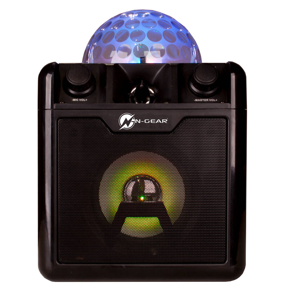 Kolonėlės N-Gear Portable Bluetooth and Disco Karaoke Speaker The Disco Block 410 50 W, Portable, Wireless connection, Black, Bluetooth