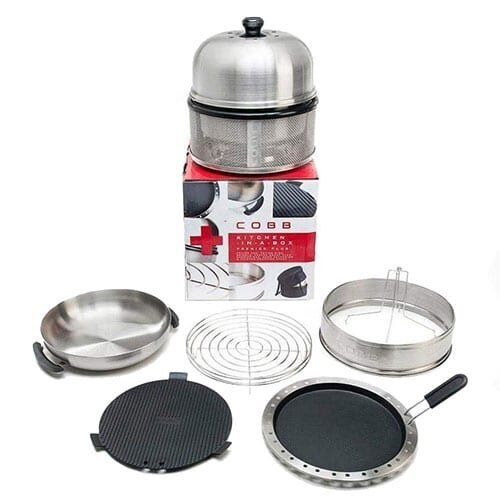 NUOMA - COBB kelioninis pikniko grilis Kitchen in a Box PREMIER AIR - PILNAS KOMPLEKTAS SU VISAIS PRIEDAIS
