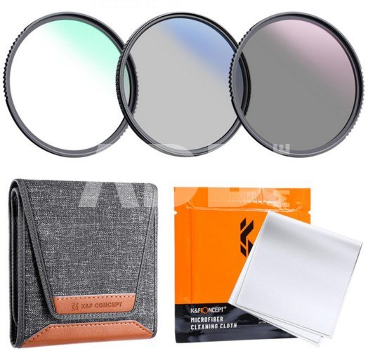 K&F Concept K&F 58mm 3pcs Professional Lens Filter Kit (MCUV/CPL/ND4) + Filter Pouch+3pcs*Cleaning Cloth