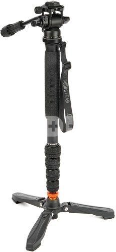 3 Legged Thing Punks Taylor 2.0 Monopod Kit w/DOCZ2 Foot Stabilizer & AH Trinity Darkness/Matte Black