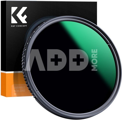 K&F Concept K&F 58MM MV36 Slim Variable/Fader NDX, ND8~ND2000, Waterproof, Anti Scratch, Green Coated