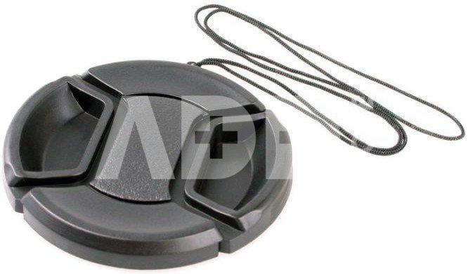 Snap-on lens cap 52mm with a bow