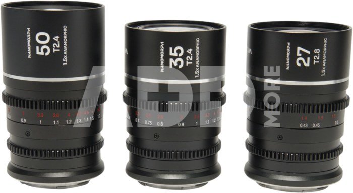 Laowa NanomorphÂ S35 PrimeÂ 3 LensÂ BundleÂ (27mm, 35mm, 50mm) (Silver) Canon RF