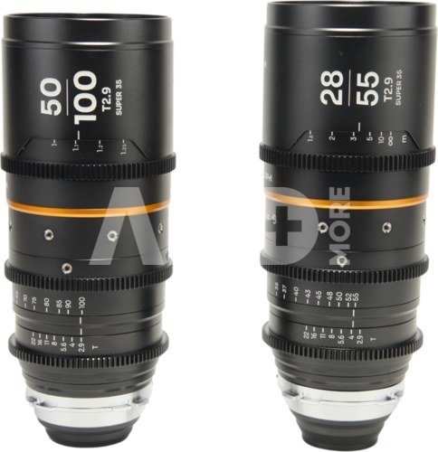 Laowa Nanomorph S35 Zoom 2 LensÂ Bundle Â (28 55mm, 50 100mm) (Amber) Arri PL